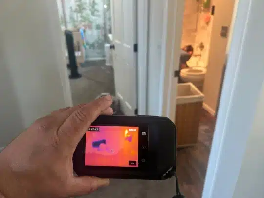 Infrared Thermal Imaging Used to Detect Hidden Moisture Behind Walls and Floors