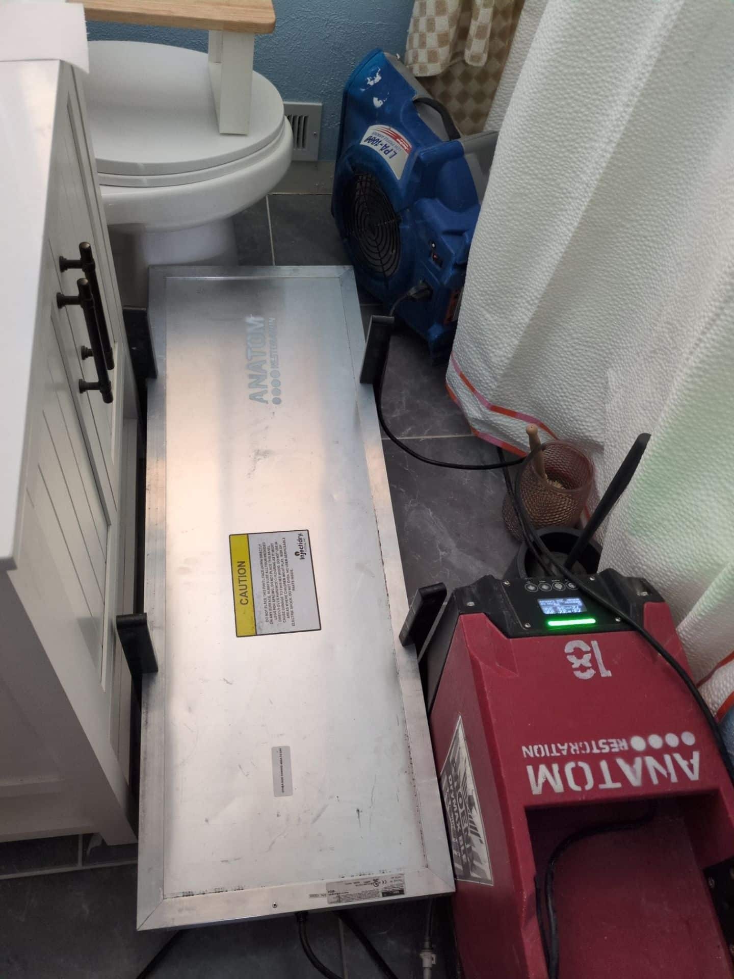 Drying equipment in bathroom