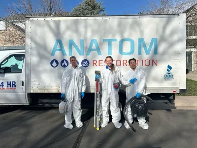 Anatom Restoration Team in front of Anatoms truck